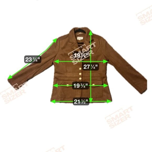Joie Brown Blazer with Gold Buttons size L has stretch to it - Picture 6 of 9